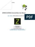 Zi btm160 Concrete Mixer Manual