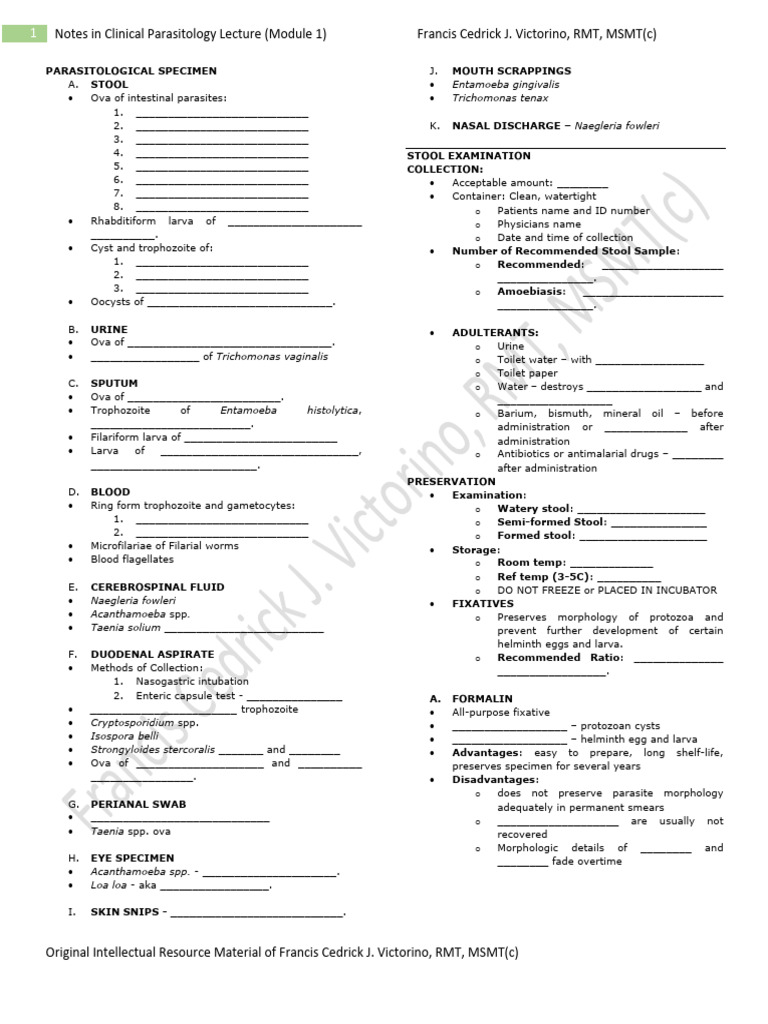 Para lab module 1 notes pdf