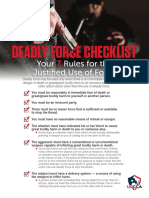 7 Rules Deadly Force Checklist