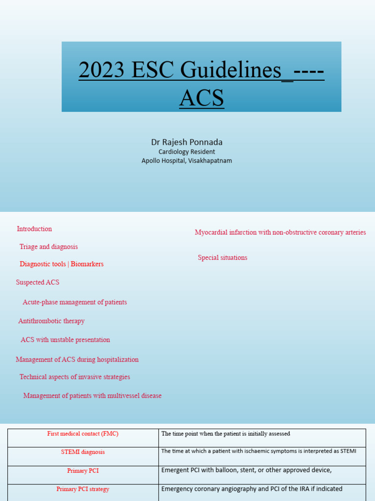 2023 ESC Guidelines, ACS PDF