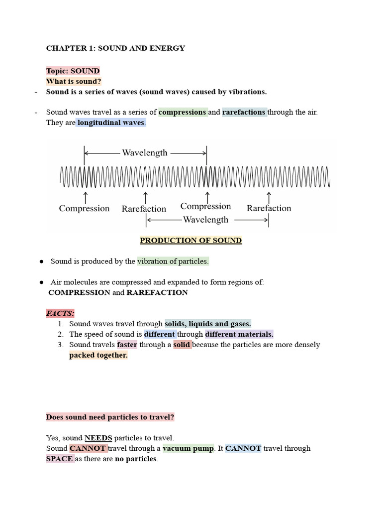 Understanding Sound Waves and Energy | PDF | Science & Mathematics