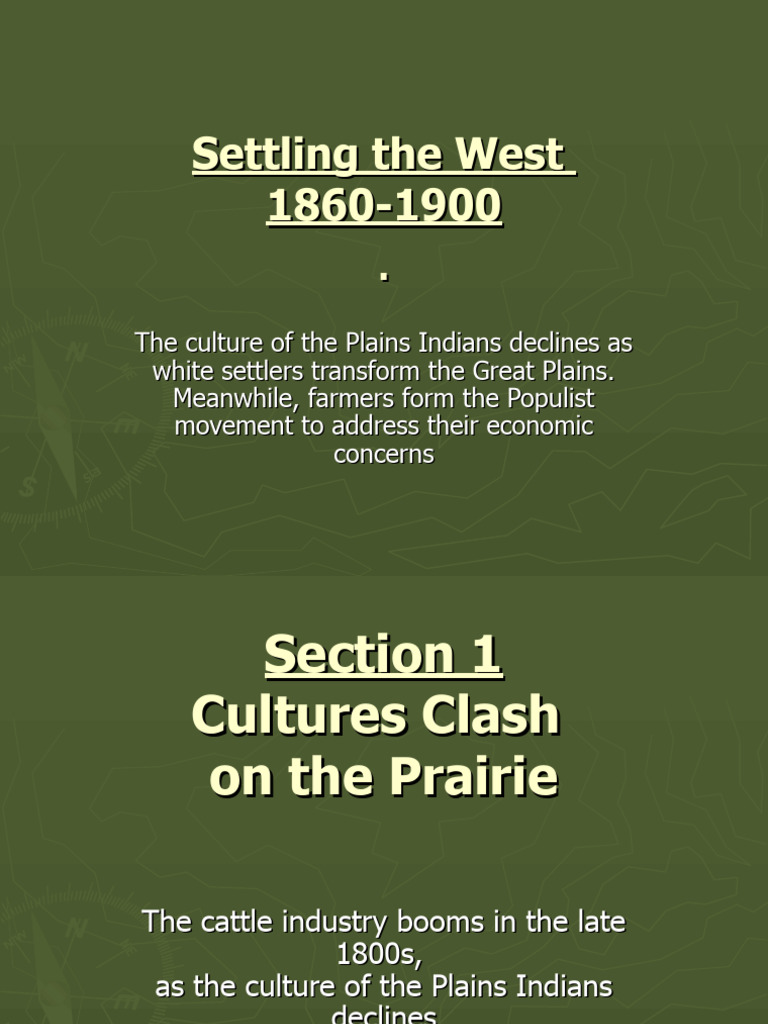 Settling the West: Culture and Conflict | PDF