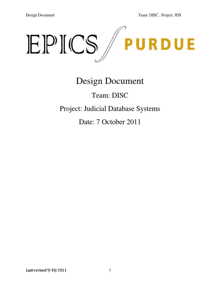 Judicial Database System Design Document | PDF