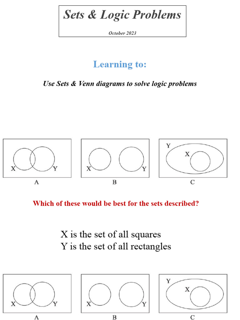 Sets and logic problems pdf elementary mathematics mathematical