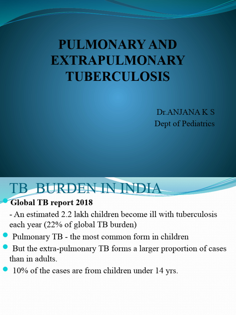 Pulmonary and Extra Pulmonary TB | PDF