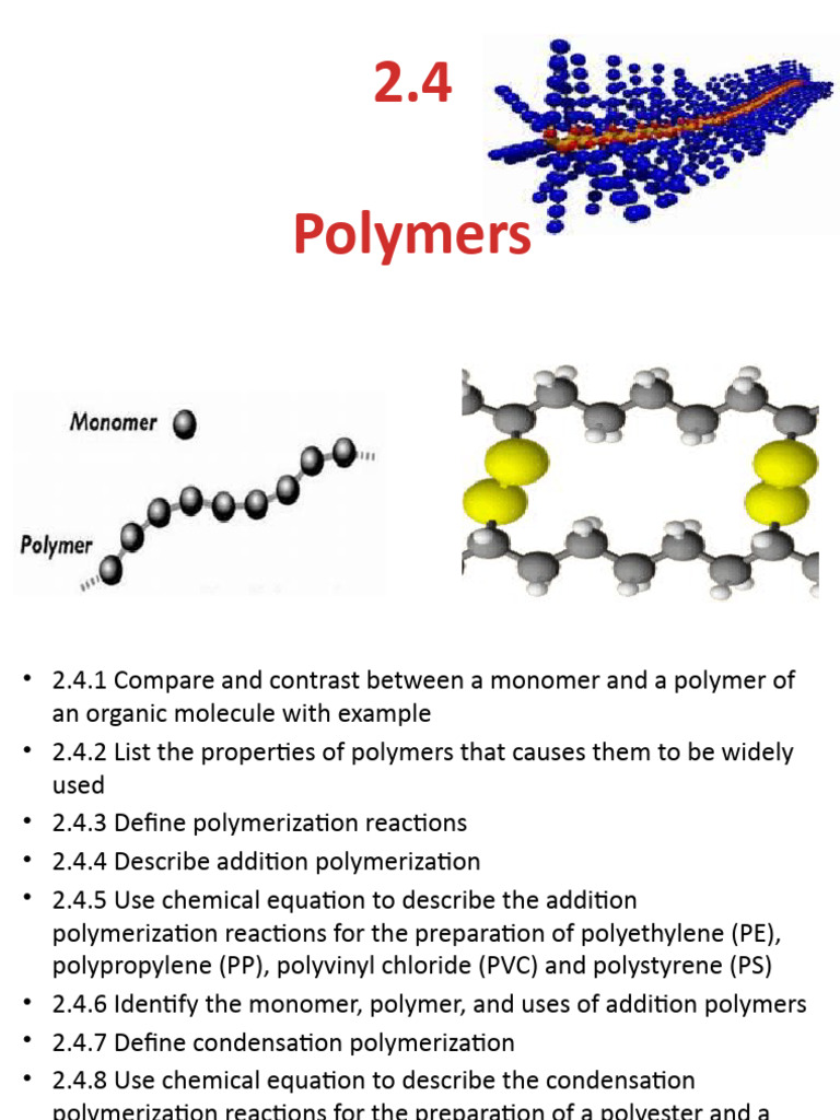 2.4 Polymers | PDF | Science & Mathematics | Technology & Engineering