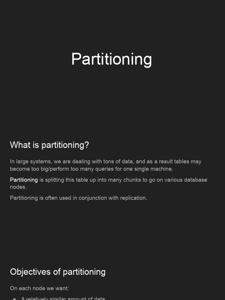 5 Partitioning PDF Database Index Databases