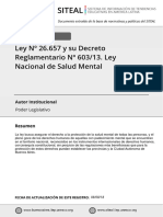 Ley Salud Mental y Decreto Reglamentario 2013