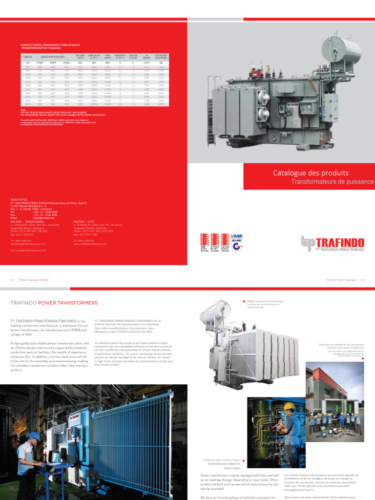Trafoindo Catalogue Power Transformers PDF