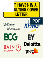 Must-Haves in A Consulting Cover Letter