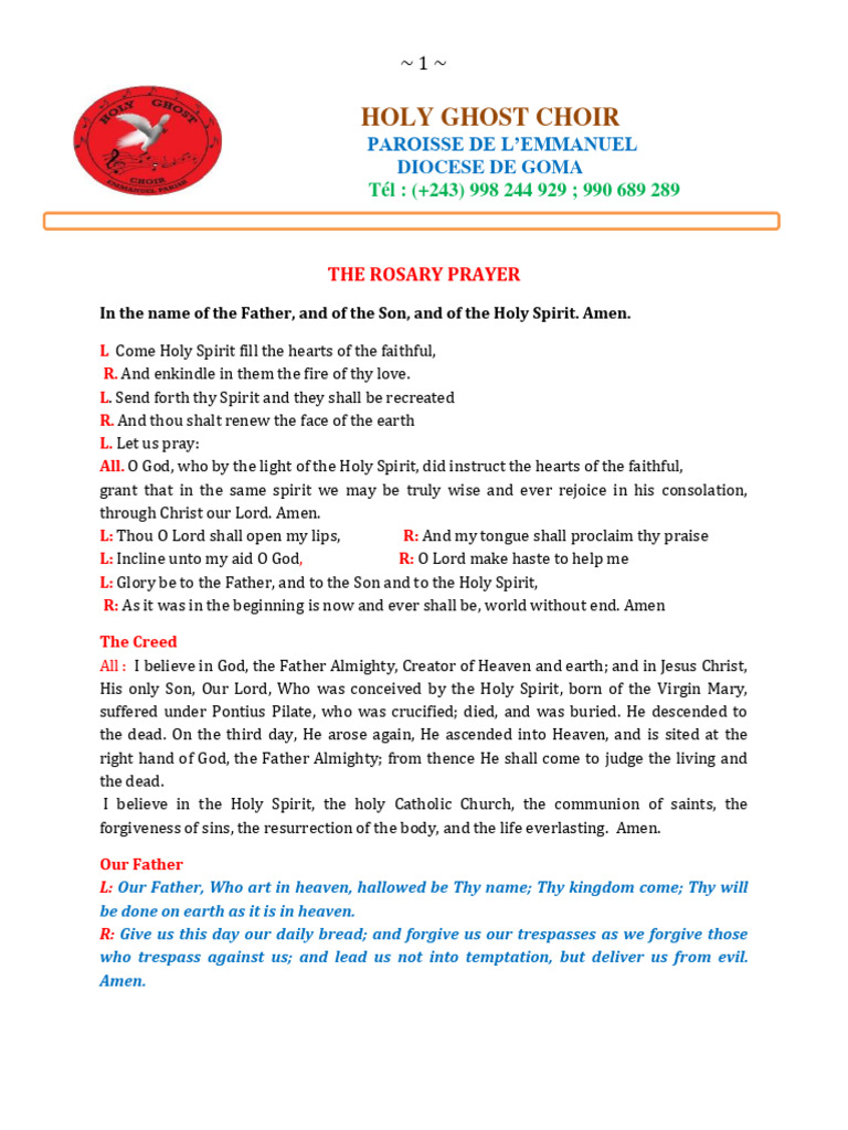 Rosary Prayer | PDF