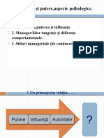 T. Conducere Și Putere, Aspecte Psihologice.