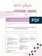 Lesson Plan: Review For The Second Quarter Exam