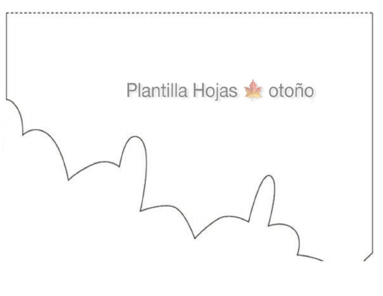Molde Hoja de Otoño PDF