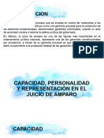 Capacidad, Personaliidad y Representacion en El Juicio de Amparo