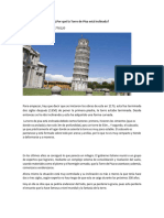 Por Qué La Torre de Pisa Está Inclinada. Juan Luis Escobar