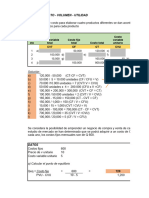 Relación Costo - Volumen - Utilidad: Produ Cto Costo Variable Total Costo Fijo Total Costo Variable Unitario