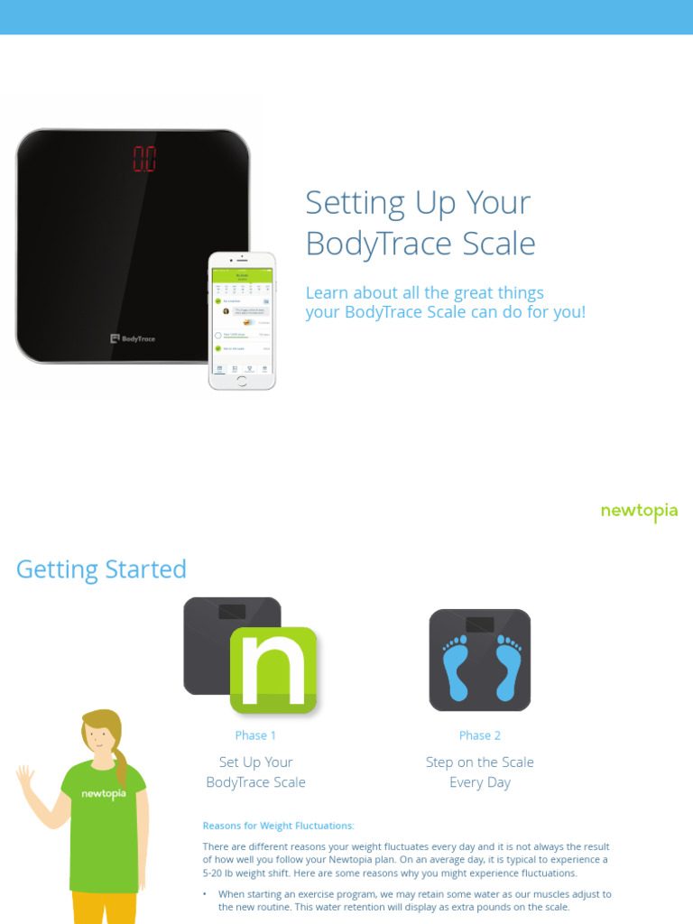 Setting Up Your BodyTrace Scale Guide | PDF | Weight | Mobile App