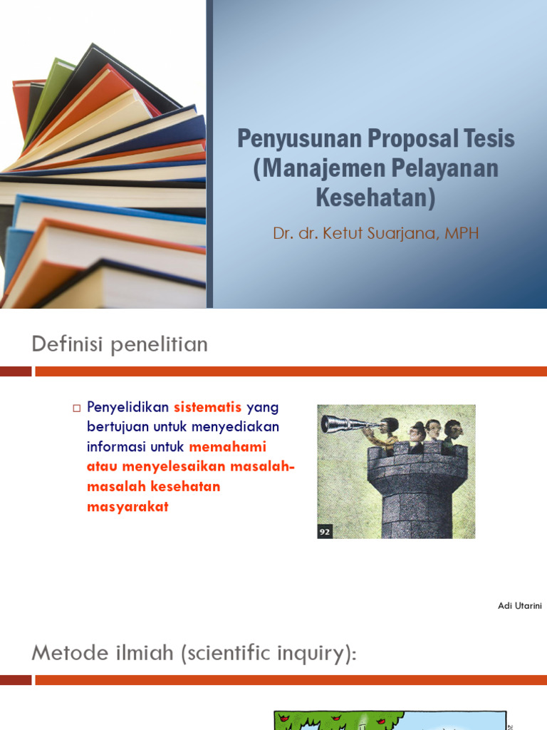 Panduan Penyusunan Proposal Tesis Kesehatan | PDF | Karier ...