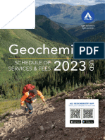 ALS Geochemistry Fee Schedule USD 2023