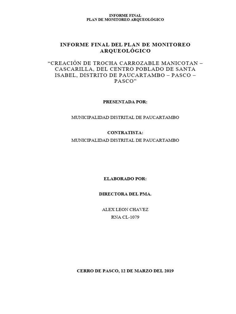 Informe Final | PDF | Ciencia y matemáticas