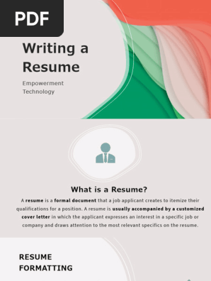 Writing a Resume