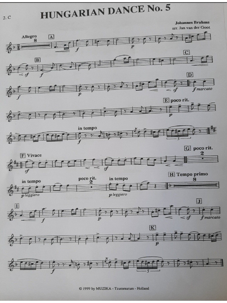 Hungarian Dance Violín Dos Pdf