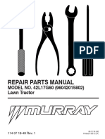 Repair Parts Manual: MODEL NO. 42L17G60 (96042015802) Lawn Tractor