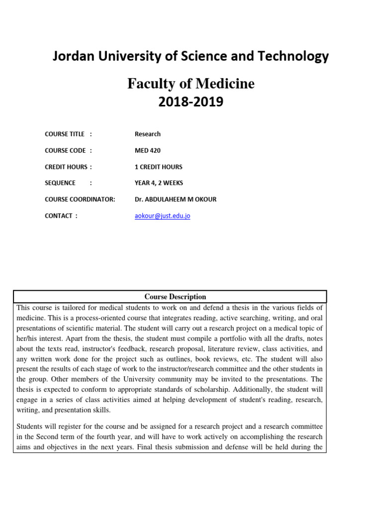 MED 420 - Research | PDF
