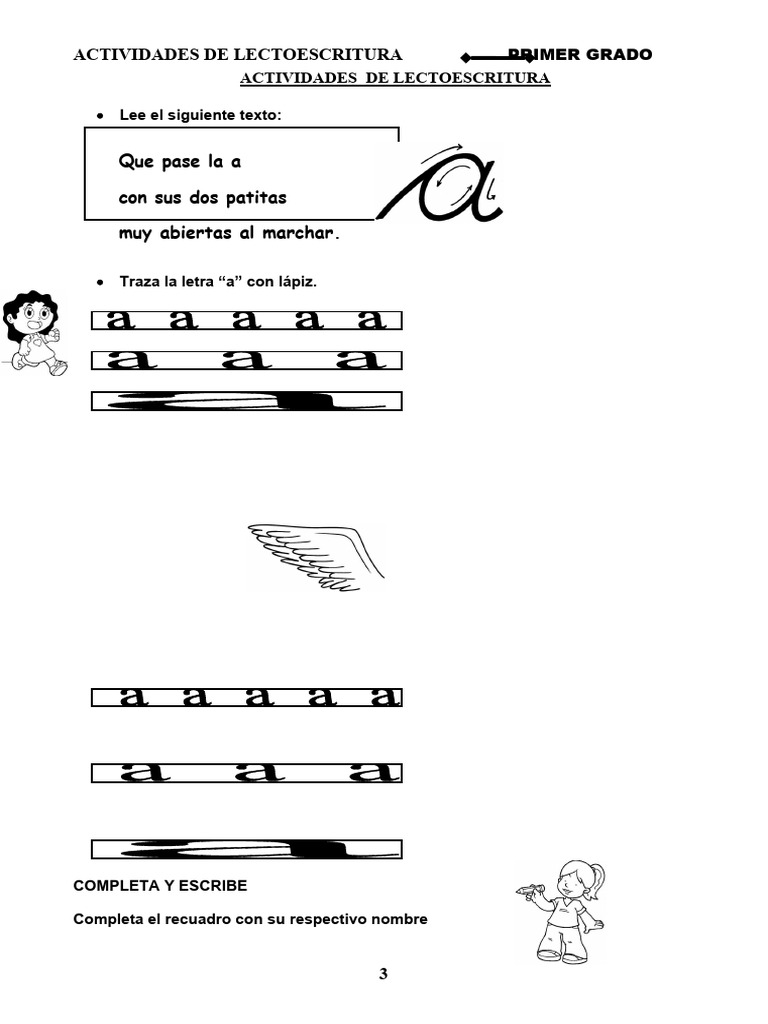 Actividades de Lectoescritura 1er Grado | PDF