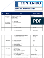 Contenidos 2do. Primaria