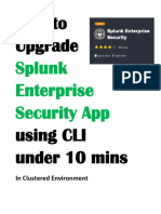 How To Upgrade Splunk Enterprise Security App in Clustered Environment