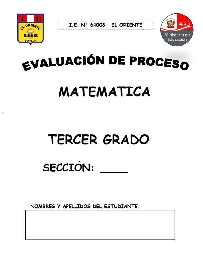 Matematica 3 Grado Proceso Pdf