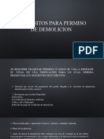 Requisitos para Permiso de Demolicion