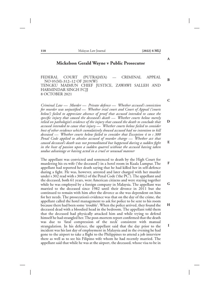 Mickelson Gerald Wayne V Public Prosecutor PDF