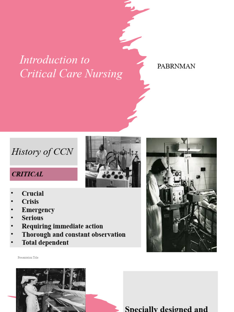 History and Overview of Critical Care Nursing | PDF