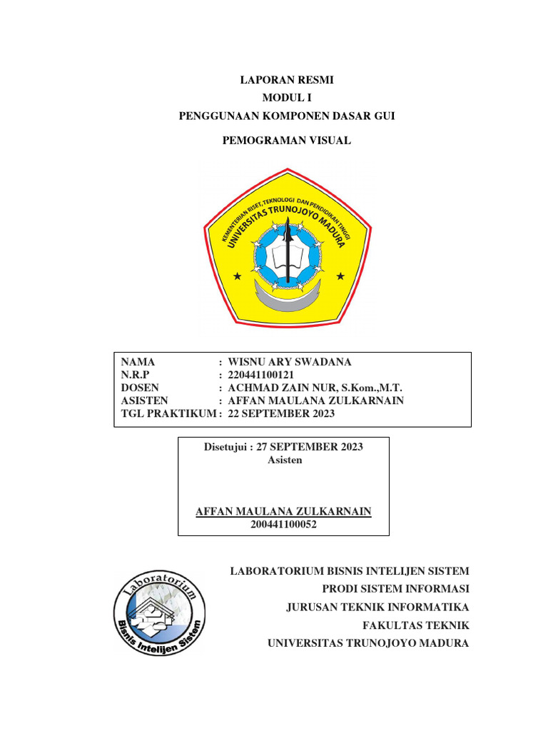Komponen Dasar GUI dalam Pemrograman Visual | PDF | Komputer