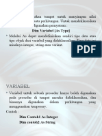 M-4 Tipe Data, Percabangan, Perulangan