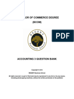 BCOM - Year 3 - Accounting 3 - Question Bank