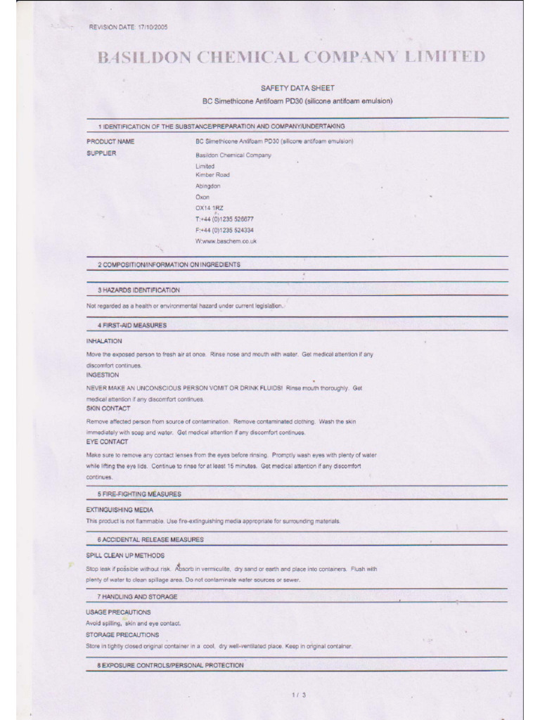 Msds DFA PD 305 | PDF