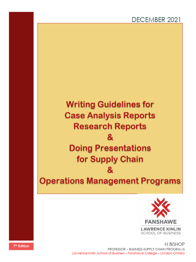 Writing Reports For Business SCM & OPM Programs - 7th Edition | PDF ...
