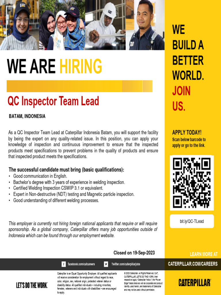 QC Inspector Team Lead | PDF
