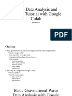 Basic Data Analysis and Pycbc Tutorial With Google