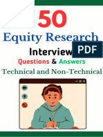 Equity Research Interview Questions and Answers