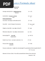 IGCSE Formula Booklet