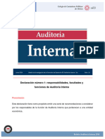 6.BCCPM Declaracion Numero 1 Responsabilidades Facultades y Funciones de Auditoria Interna