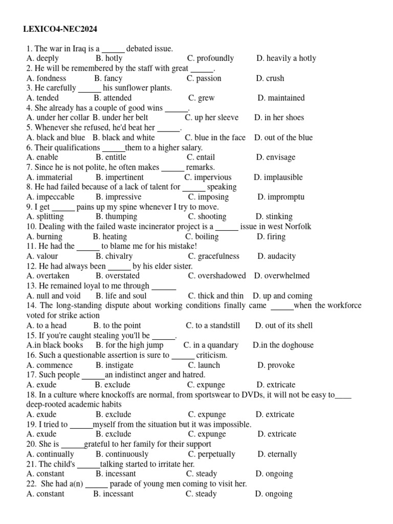 LEXICO4 WithKey | PDF
