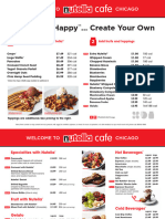 Nutella Cafe Menu