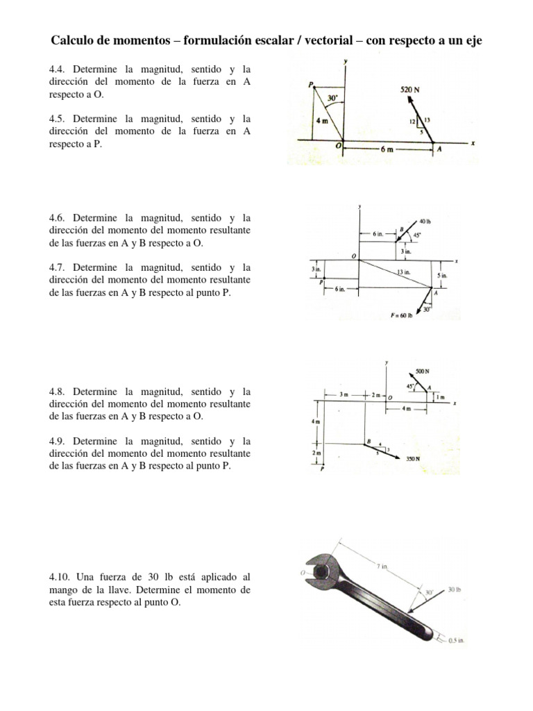 Momentos Vectorial | PDF | Science & Mathematics