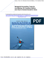 Test Bank For Managerial Accounting Tools For Business Decision Making 5th Canadian Edition Jerry J Weygandt Paul D Kimmel Donald e Kieso Ibrahim M Aly